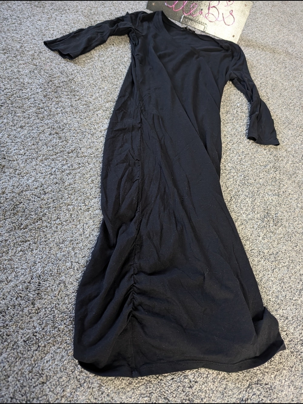 Euc Express Black Sleeved Midi Dress